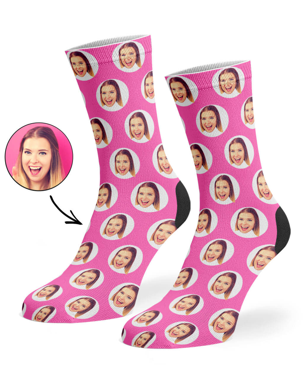 Polka Circle Custom Socks