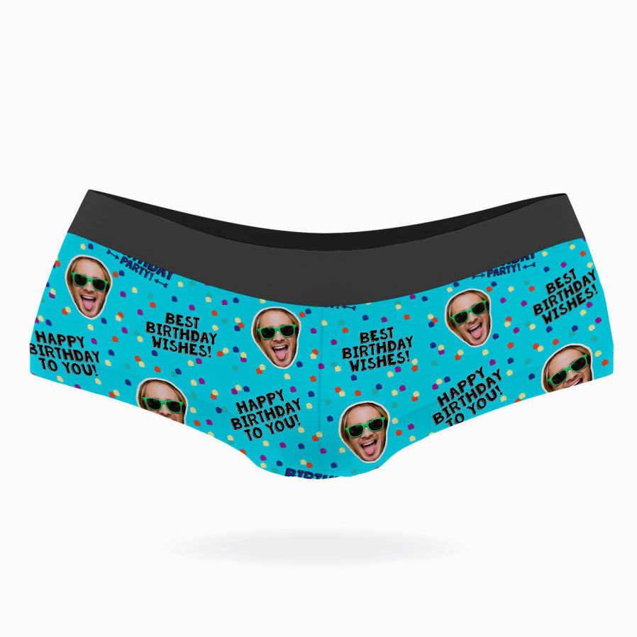 Birthday Wishes Face Custom Panties