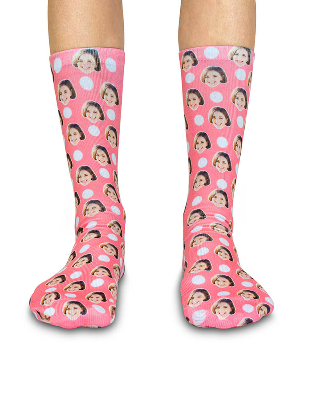 Polka Face Custom Socks
