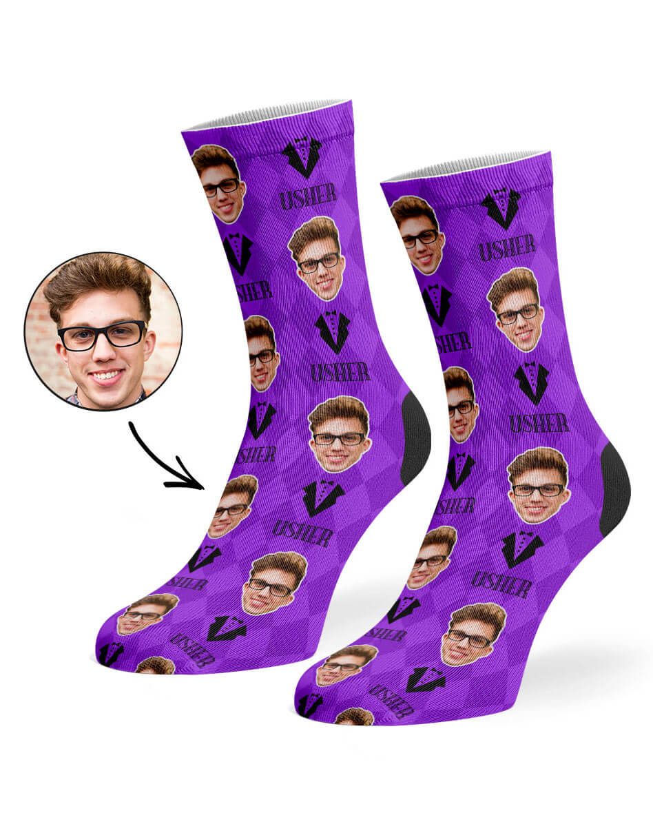 Usher Custom Socks