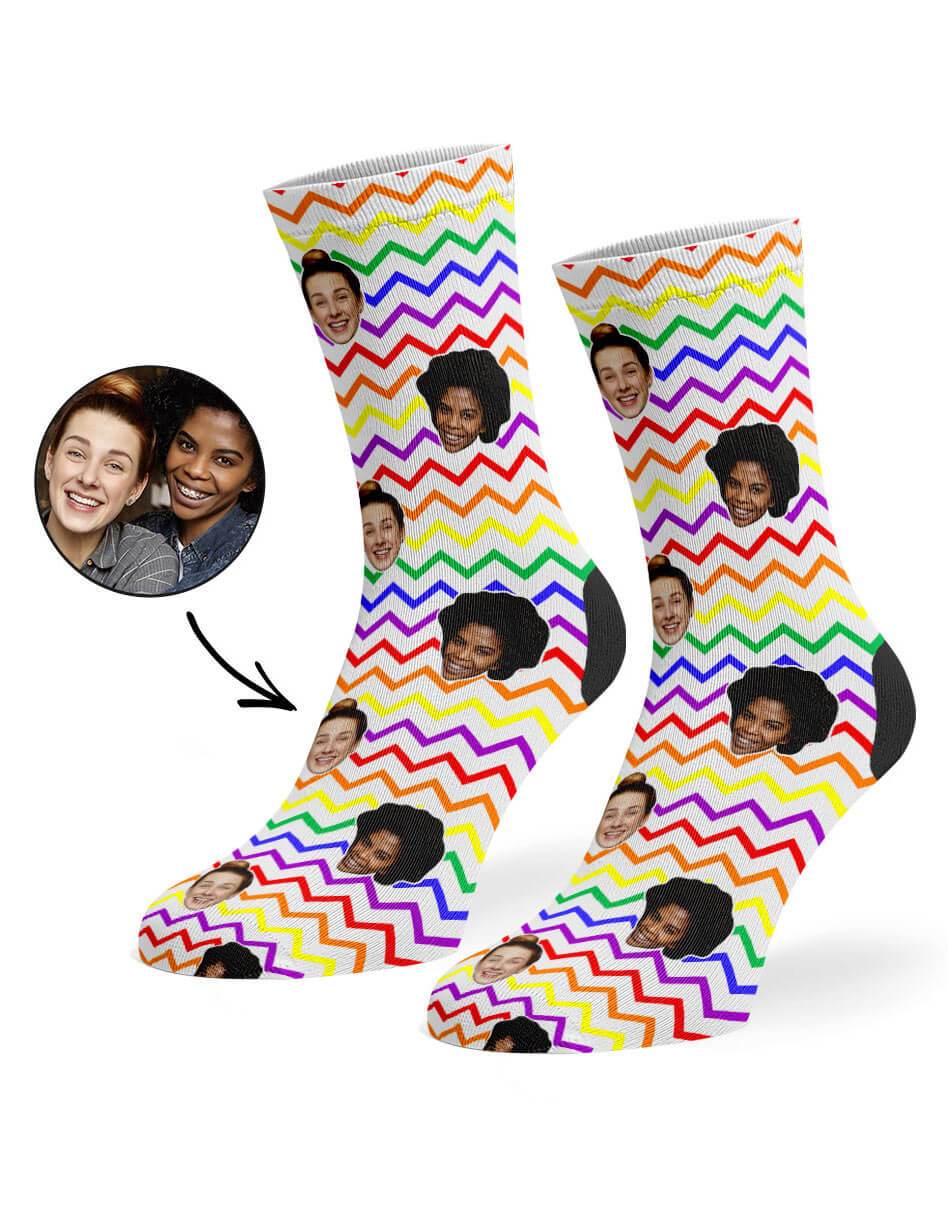 Pride Zig Zags Custom Socks