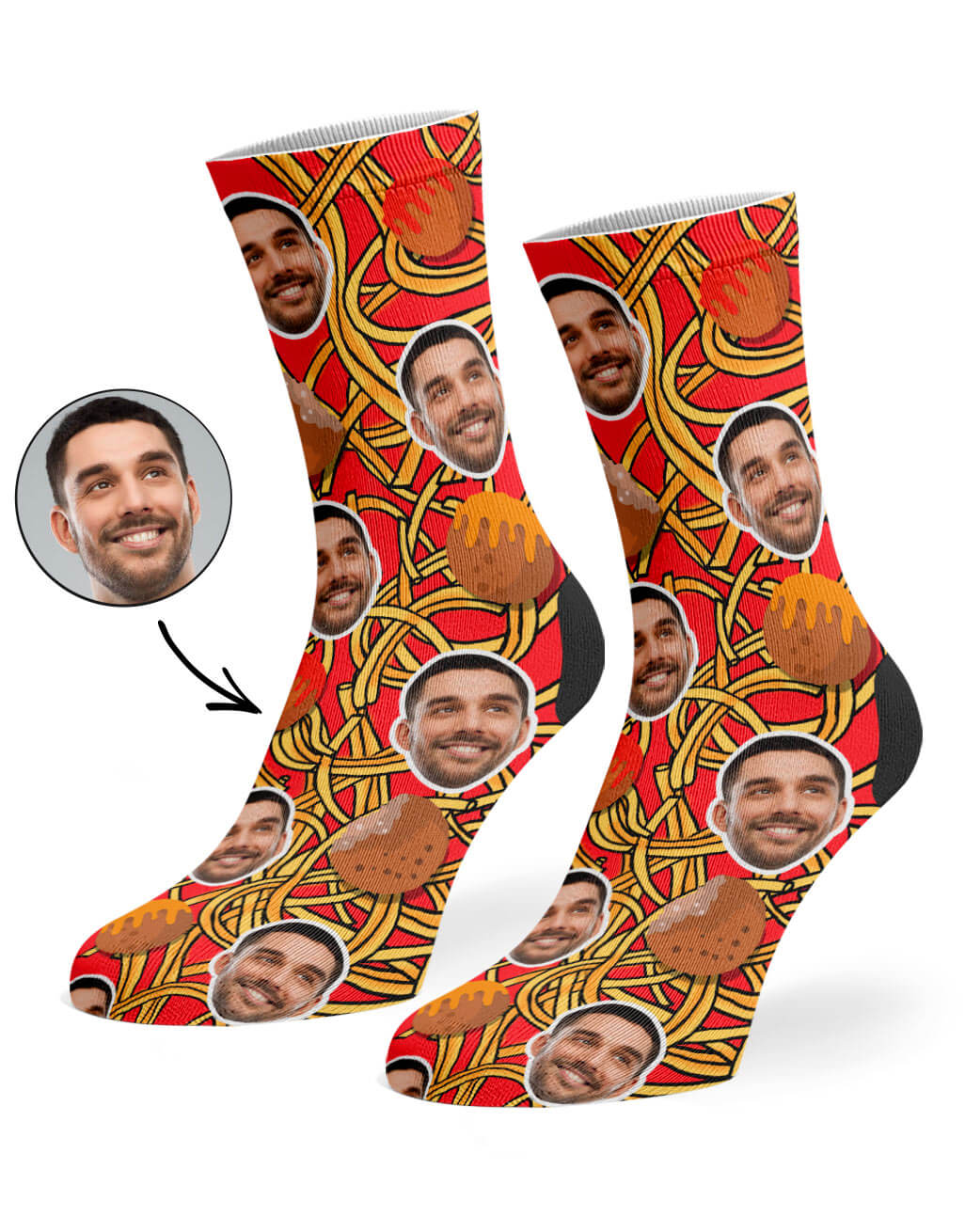 Spaghetti & Meatballs Custom Socks
