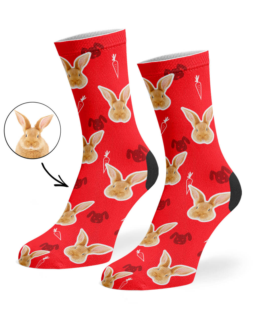 Your Rabbit on Custom Socks