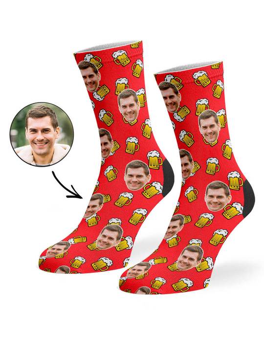 Beer Face Custom Socks