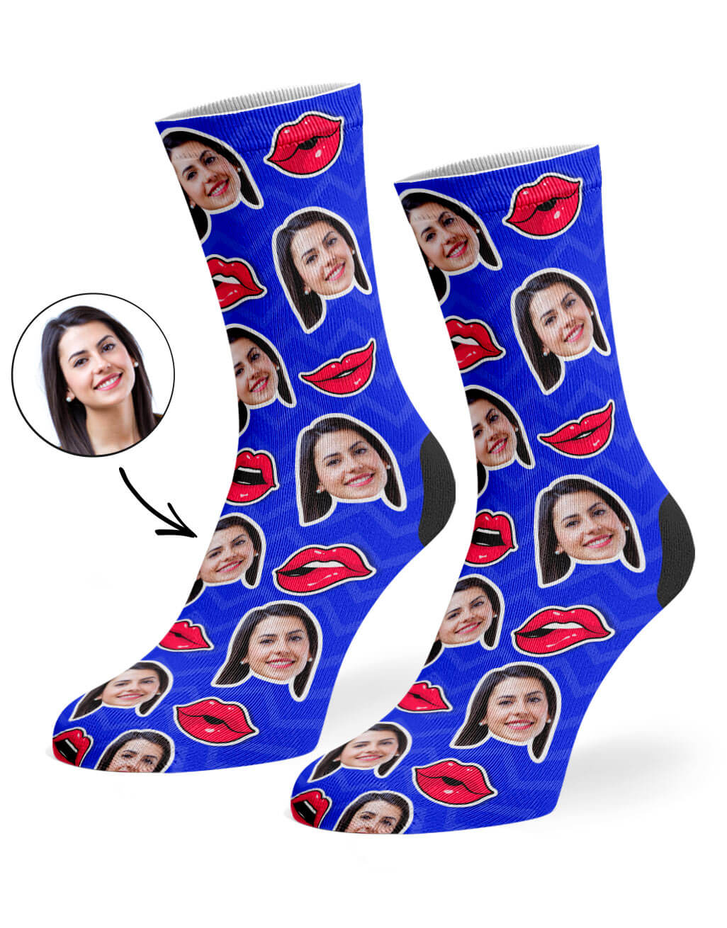 Comic Lips Custom Socks