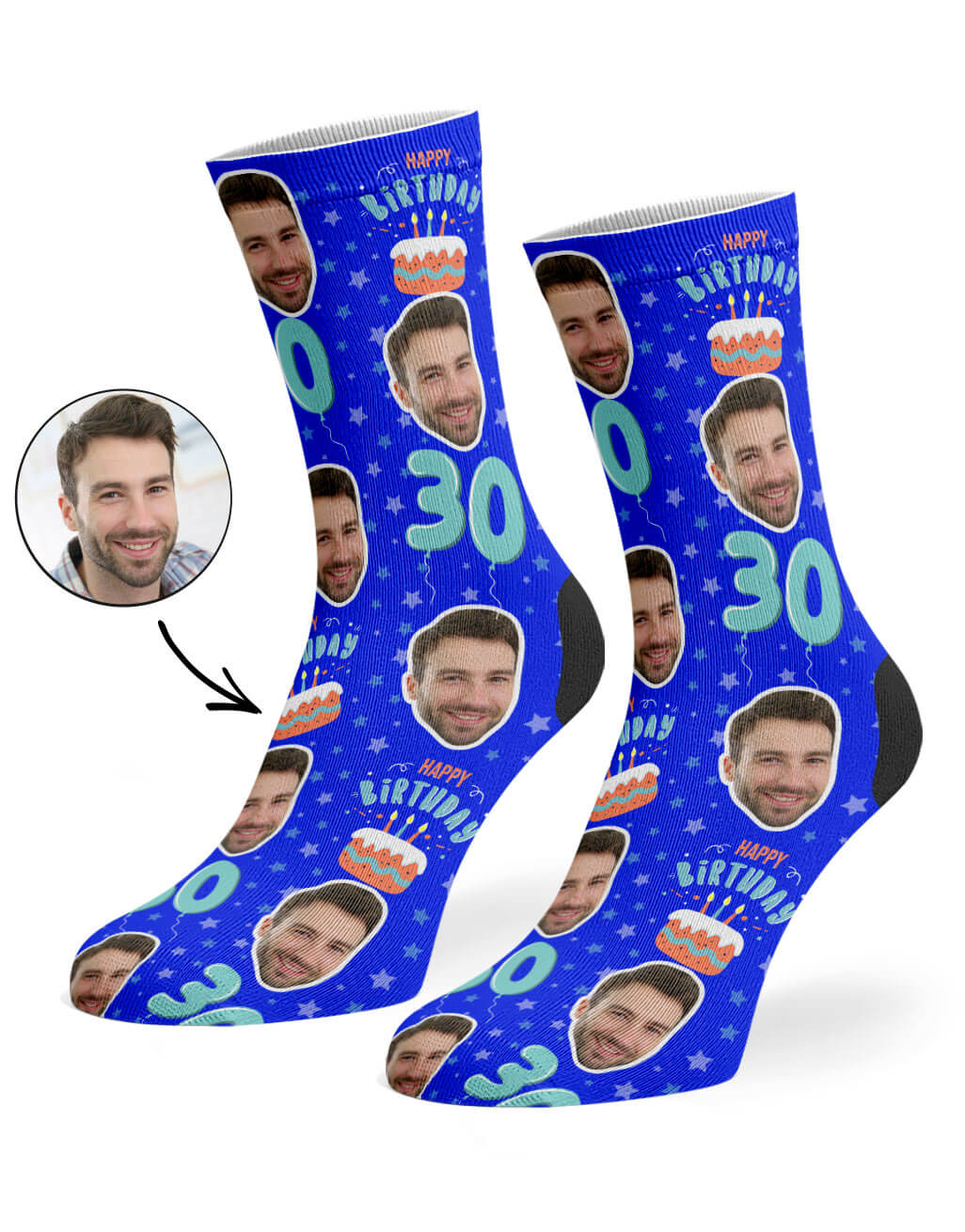 Happy 30th Birthday Custom Socks