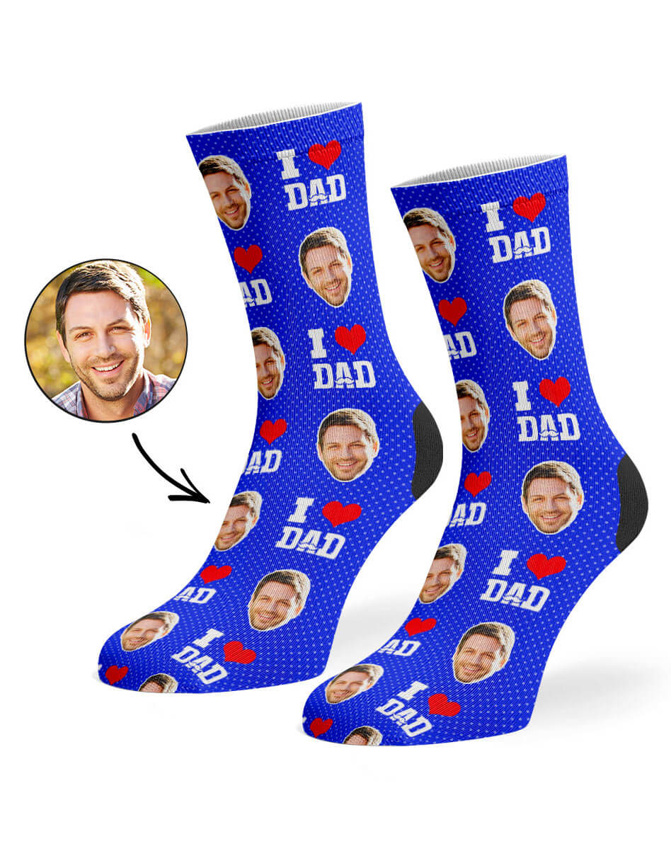 I Love Dad Custom Socks