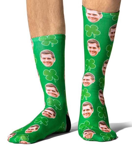 Shamrock Face Custom Socks