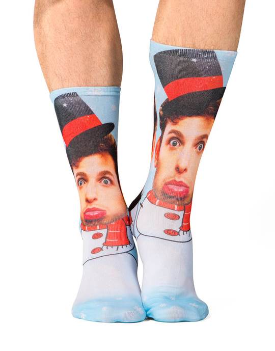 Snowman Face Custom Socks