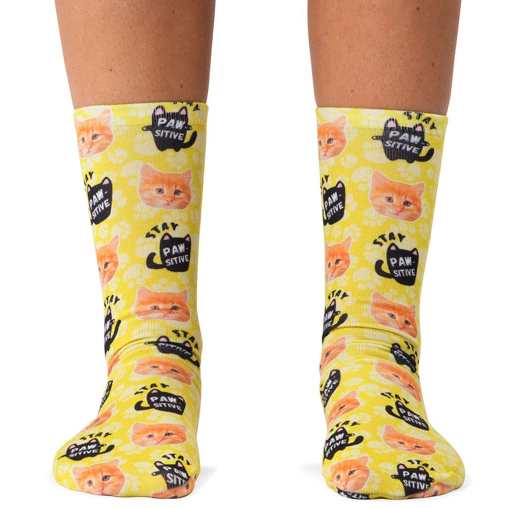 Stay Pawsitive Custom Socks
