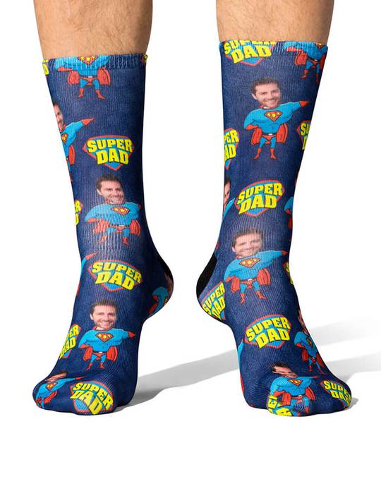 Super Hero Dad Custom Socks