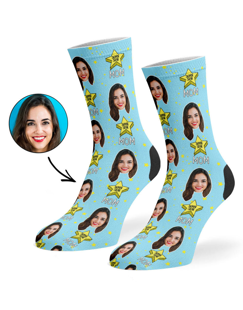 Super Star Mom Custom Socks
