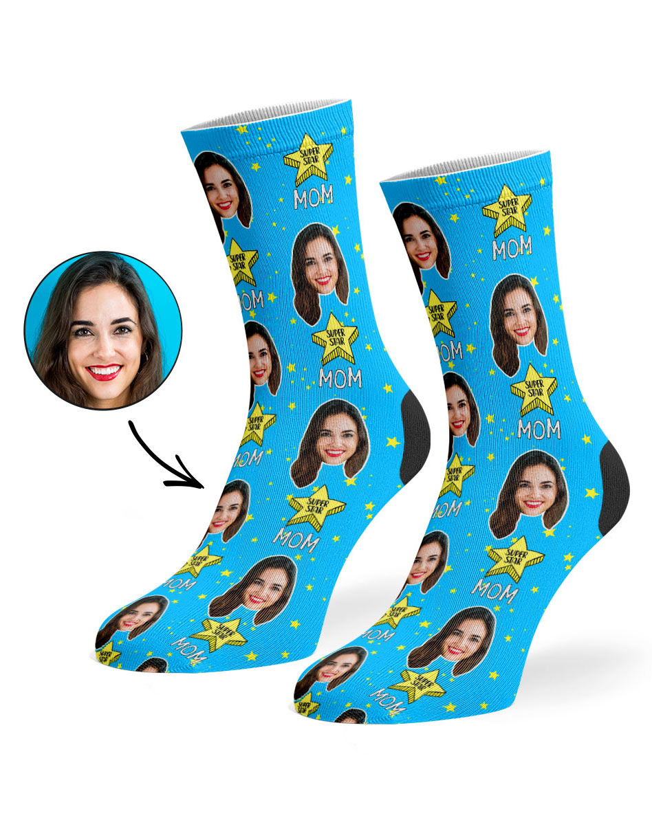 Super Star Mom Custom Socks