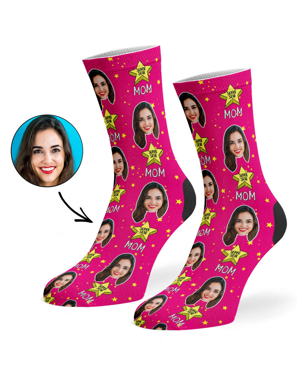 Super Star Mom Custom Socks