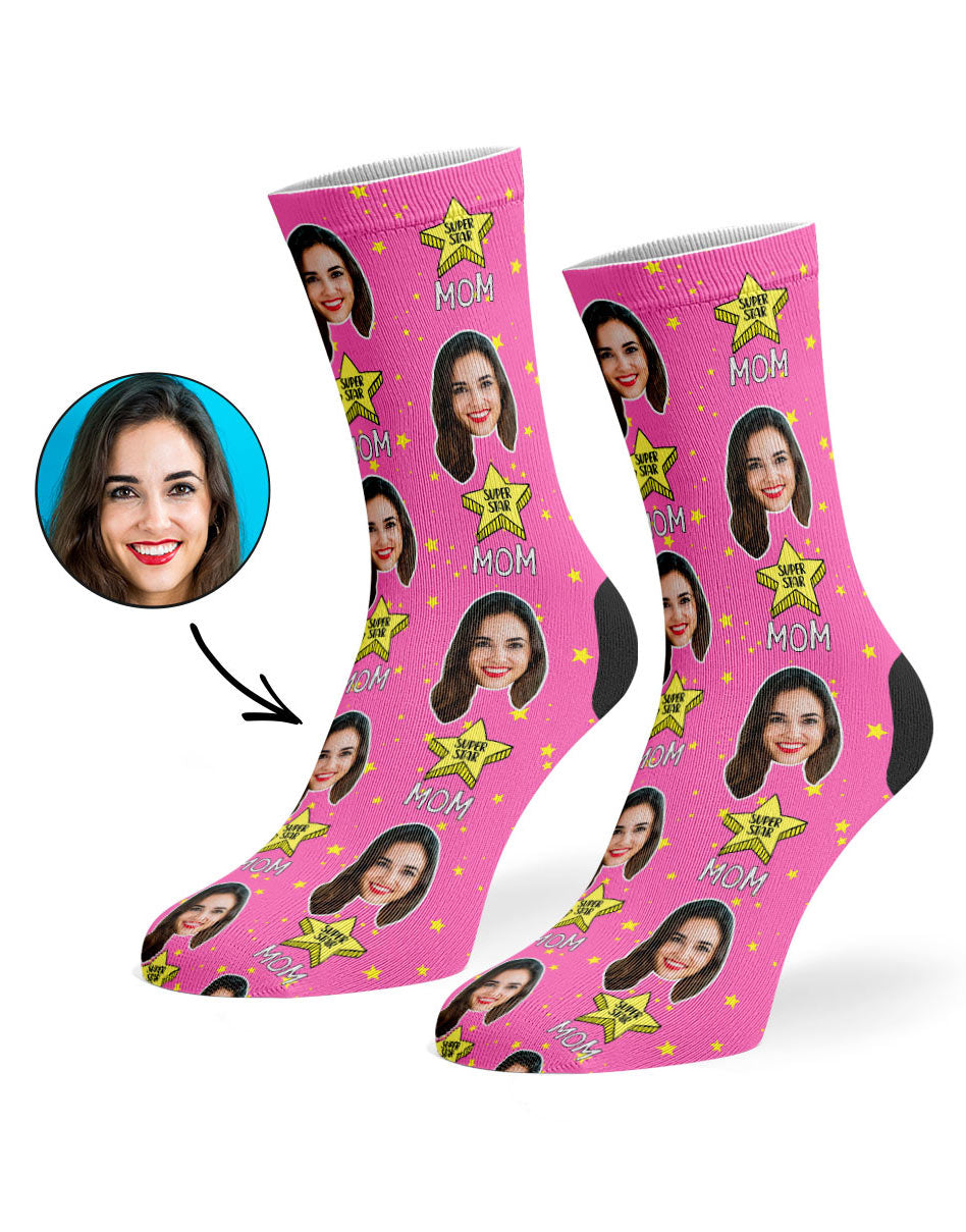Super Star Mom Custom Socks
