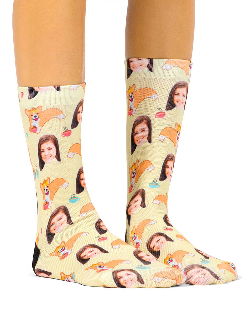 Tea & Corgis Custom Socks