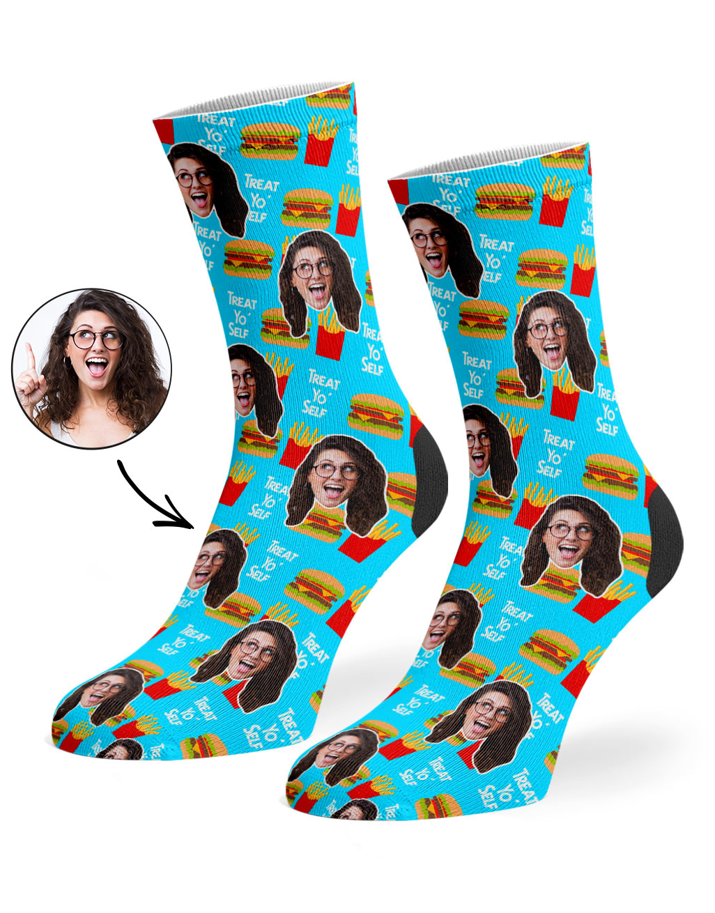 Treat Yo' Self Custom Socks