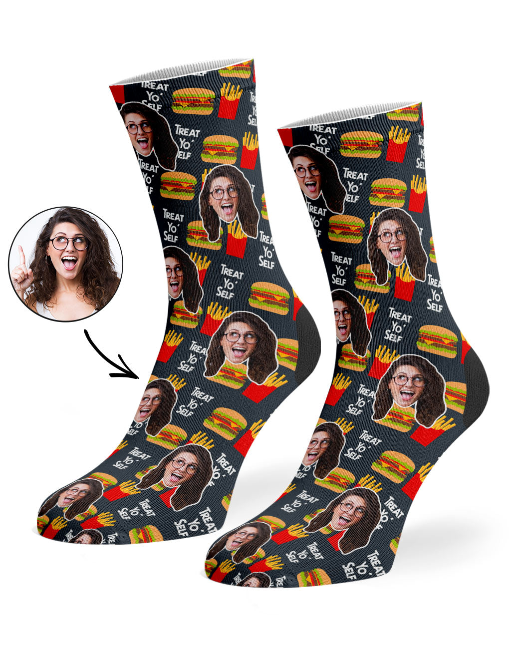 Treat Yo' Self Custom Socks
