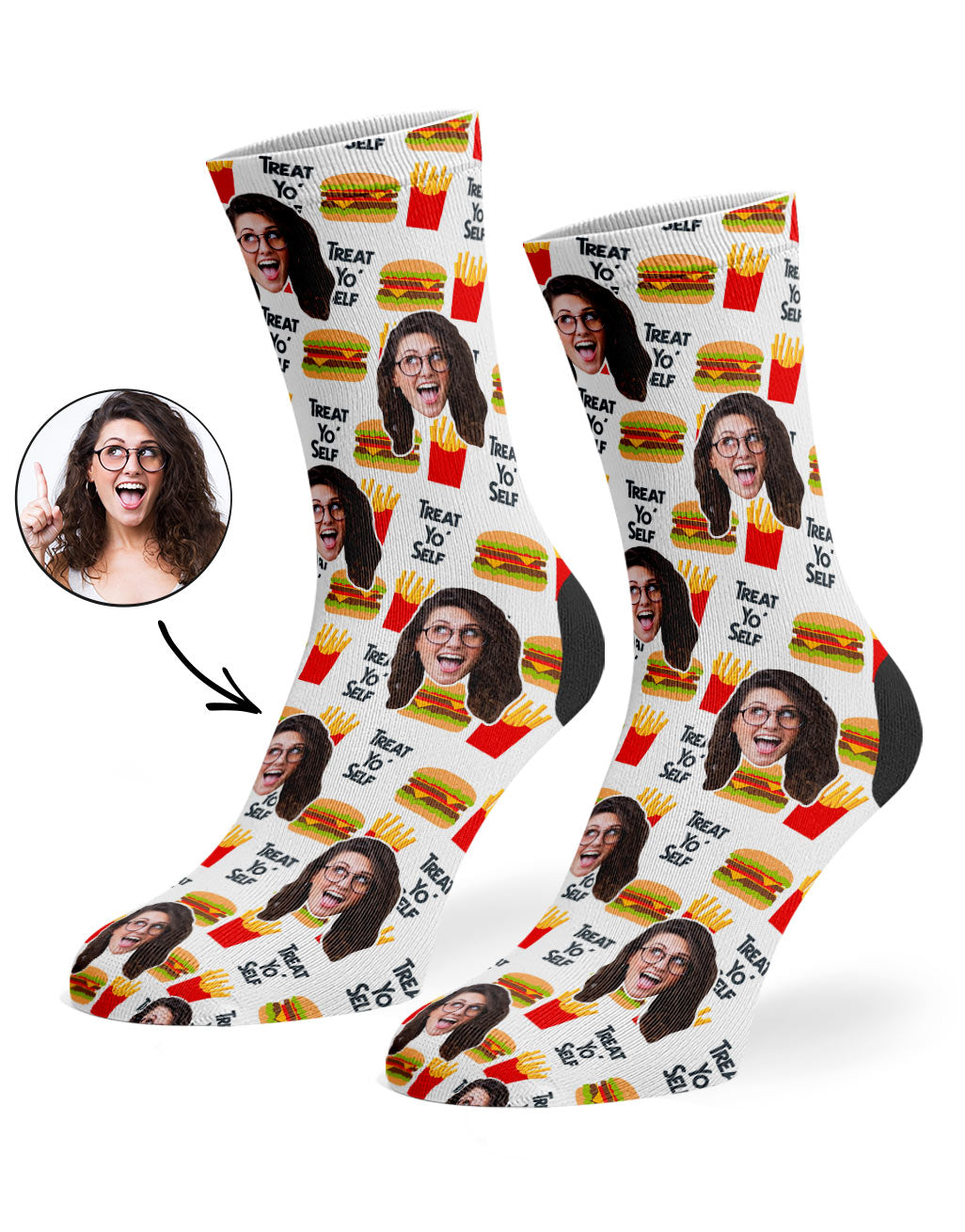 Treat Yo' Self Custom Socks