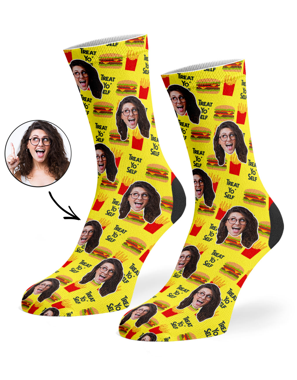 Treat Yo' Self Custom Socks
