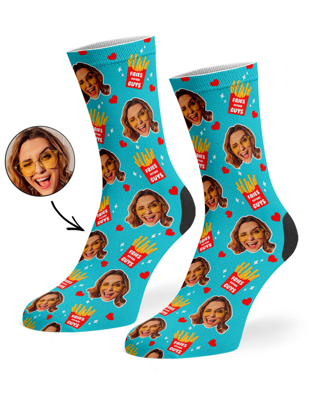 Fries Before Guys Custom Socks