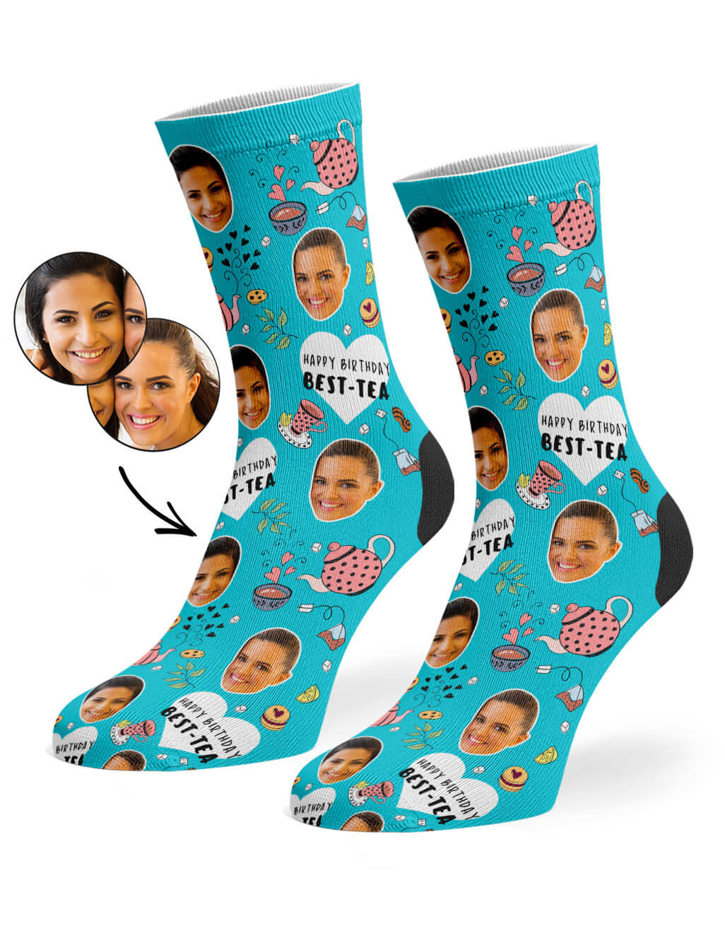 Happy Birthday Best-Tea Custom Socks