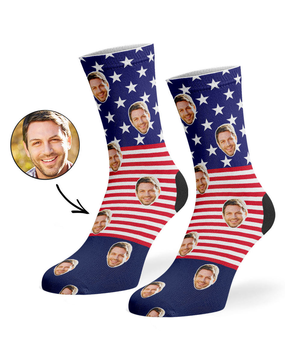 American Flag Custom Socks