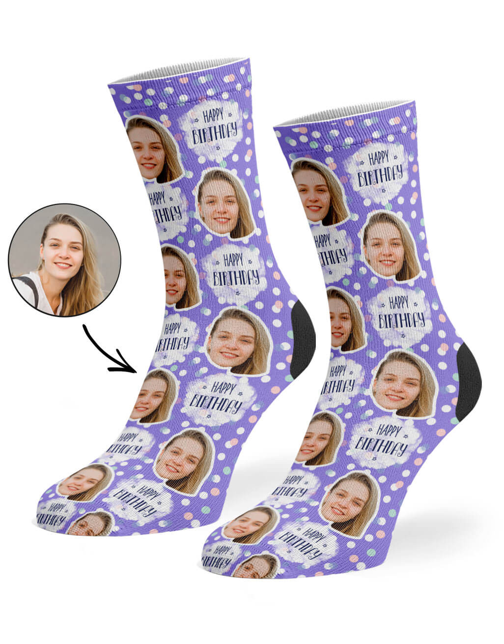 Spotty Birthday Custom Socks
