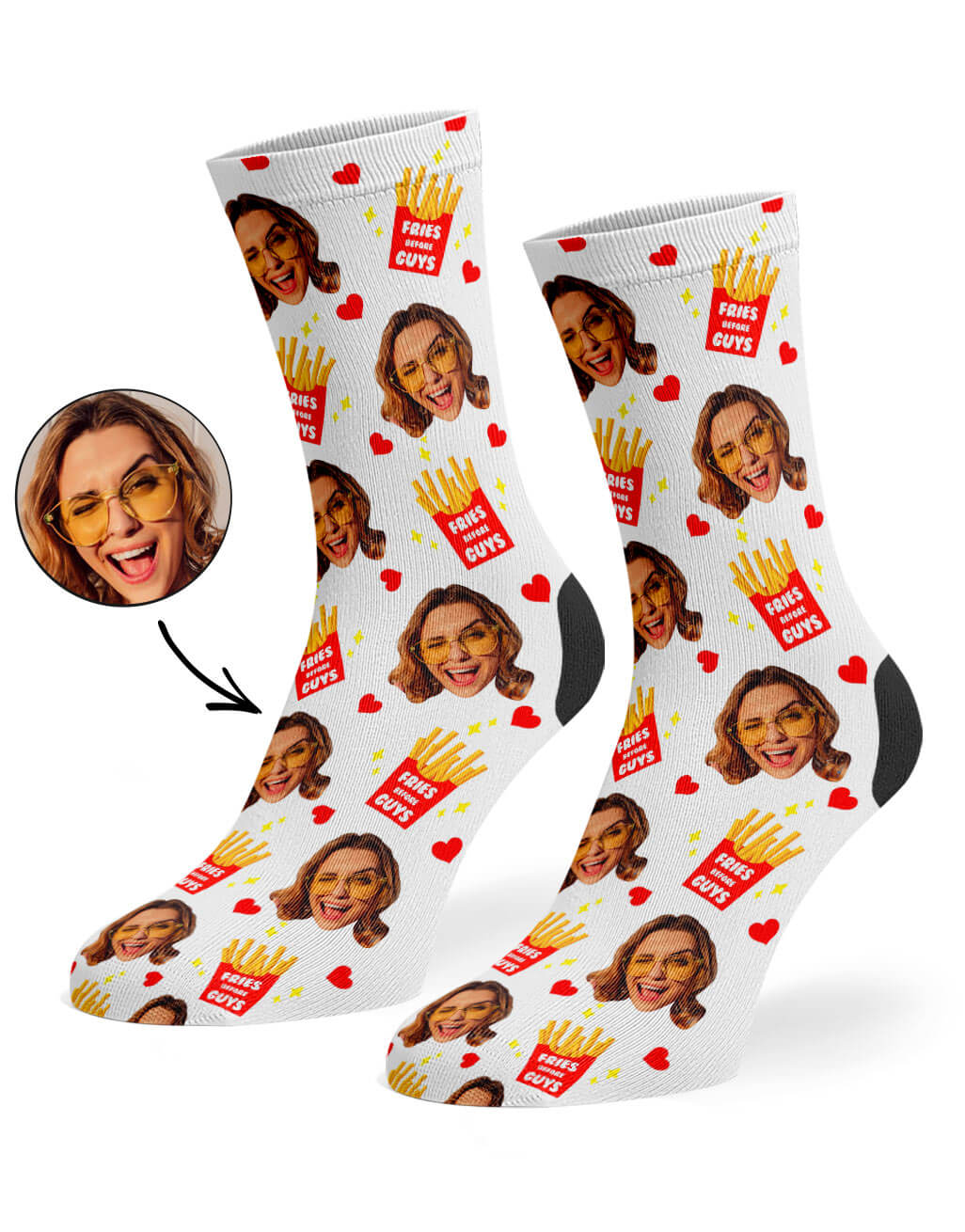 Fries Before Guys Custom Socks