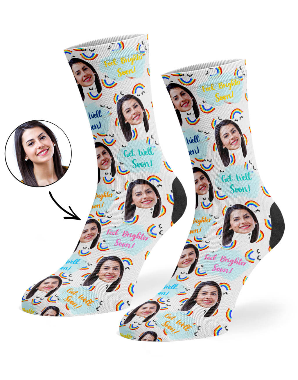 Get Well Soon Custom Socks