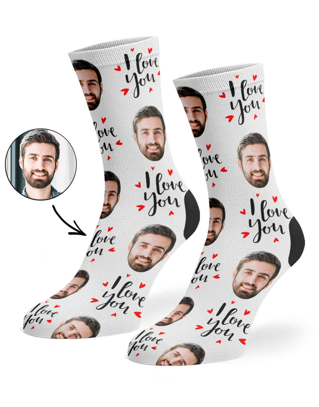 I Love You Custom Socks