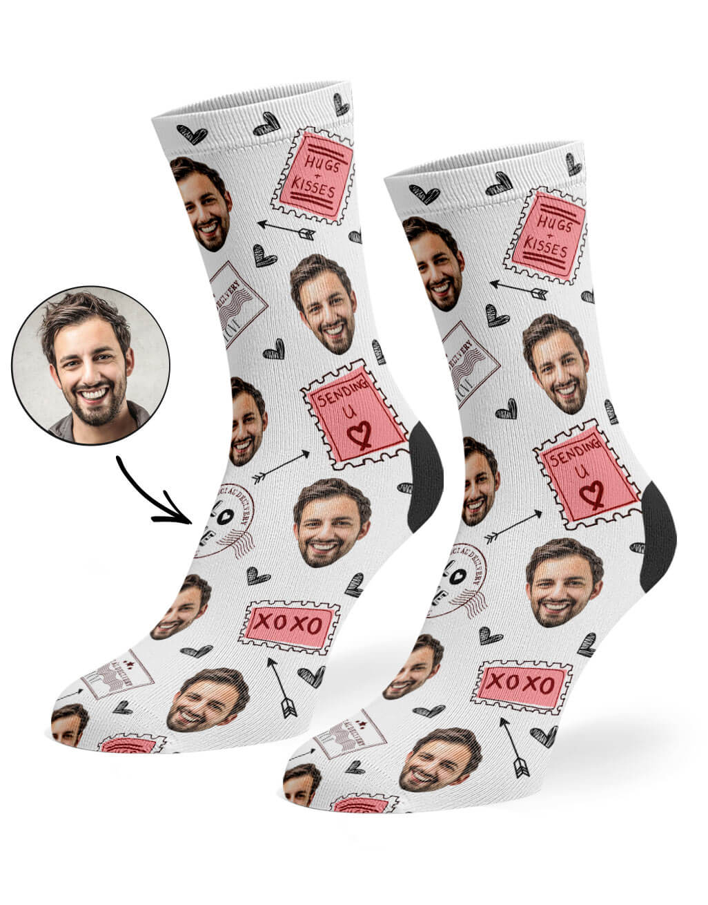 Love Stamp Face Custom Socks