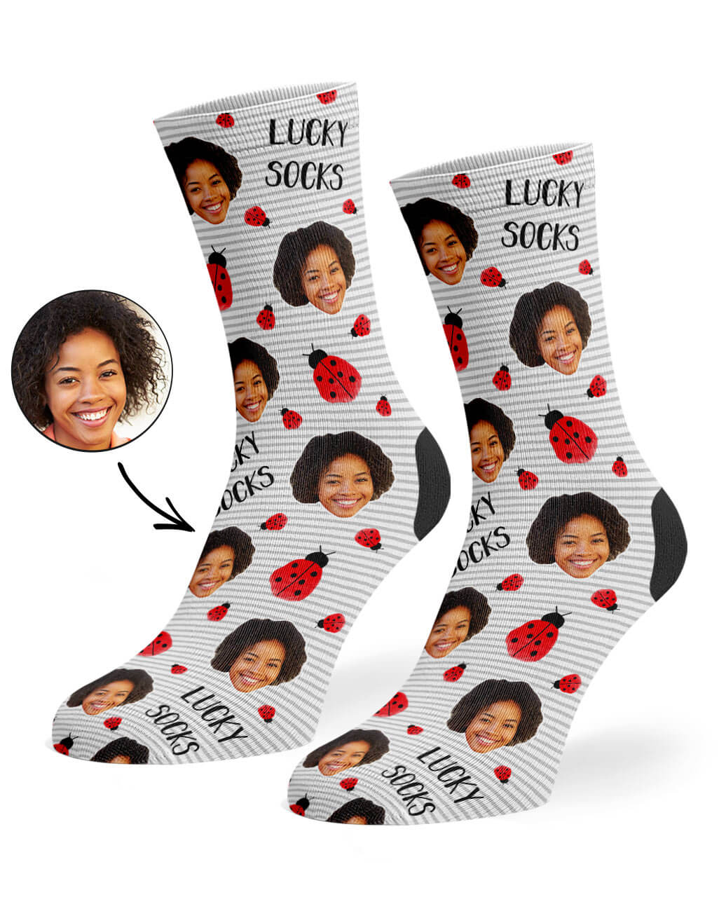 Lucky Ladybird Custom Socks