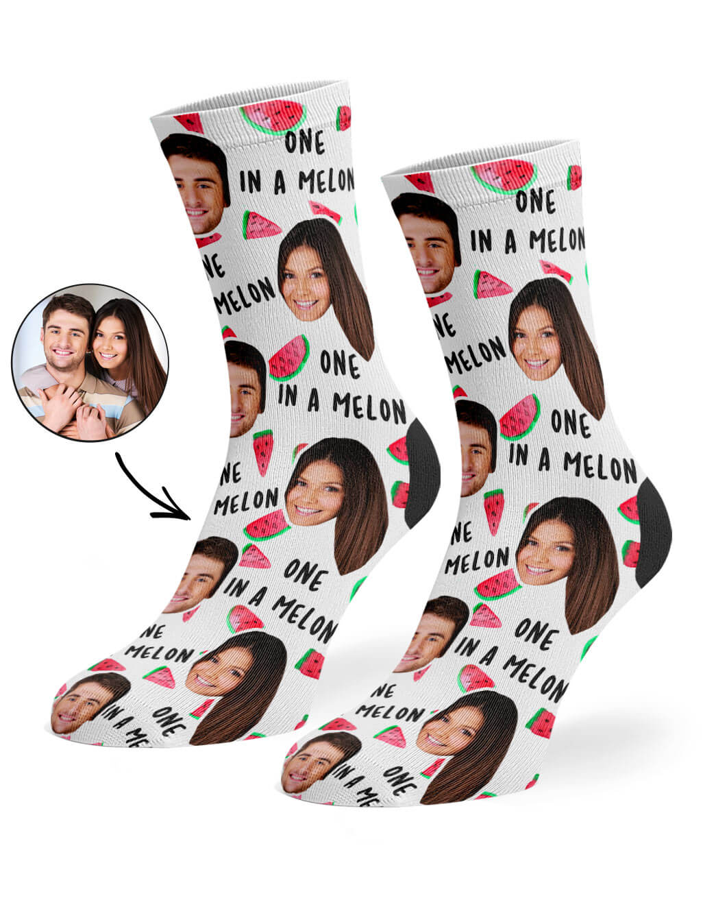 One In A Melon Custom Socks