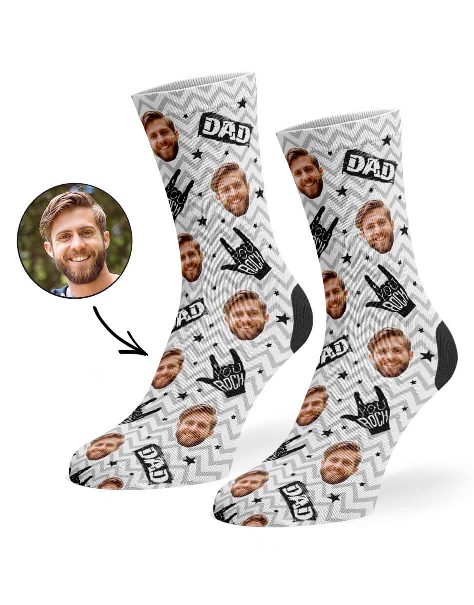 You Rock Dad Custom Socks