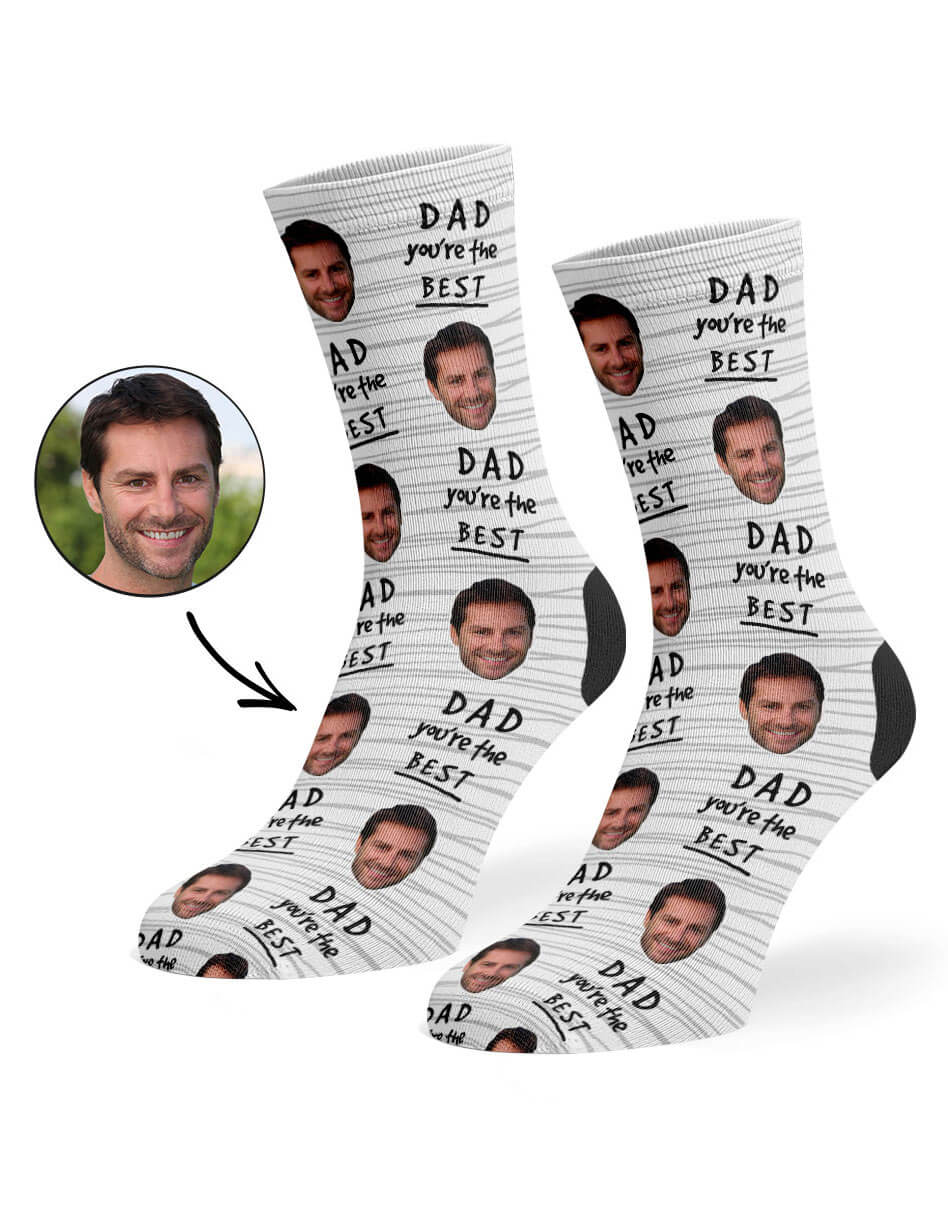 Dad You're The Best Custom Socks