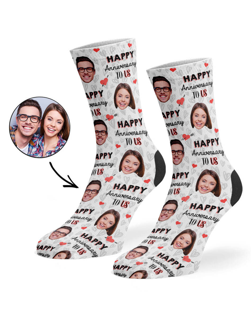 Happy Anniversary To Us Custom Socks