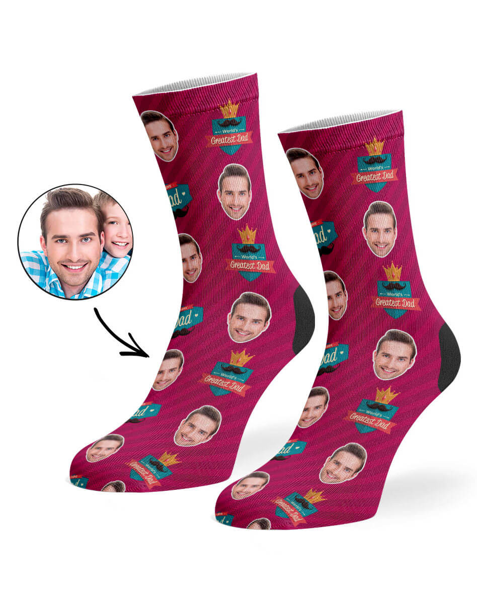 Greatest Dad Custom Socks