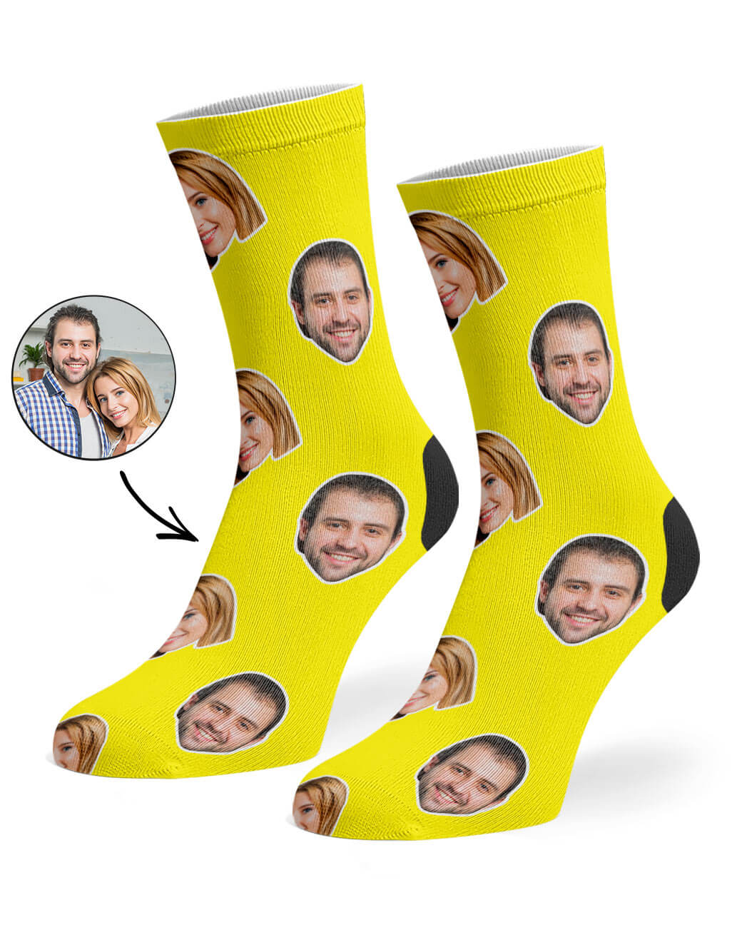 Couple Face Custom Socks