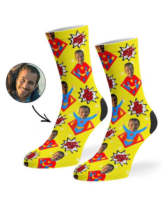 My Super Dad Custom Socks