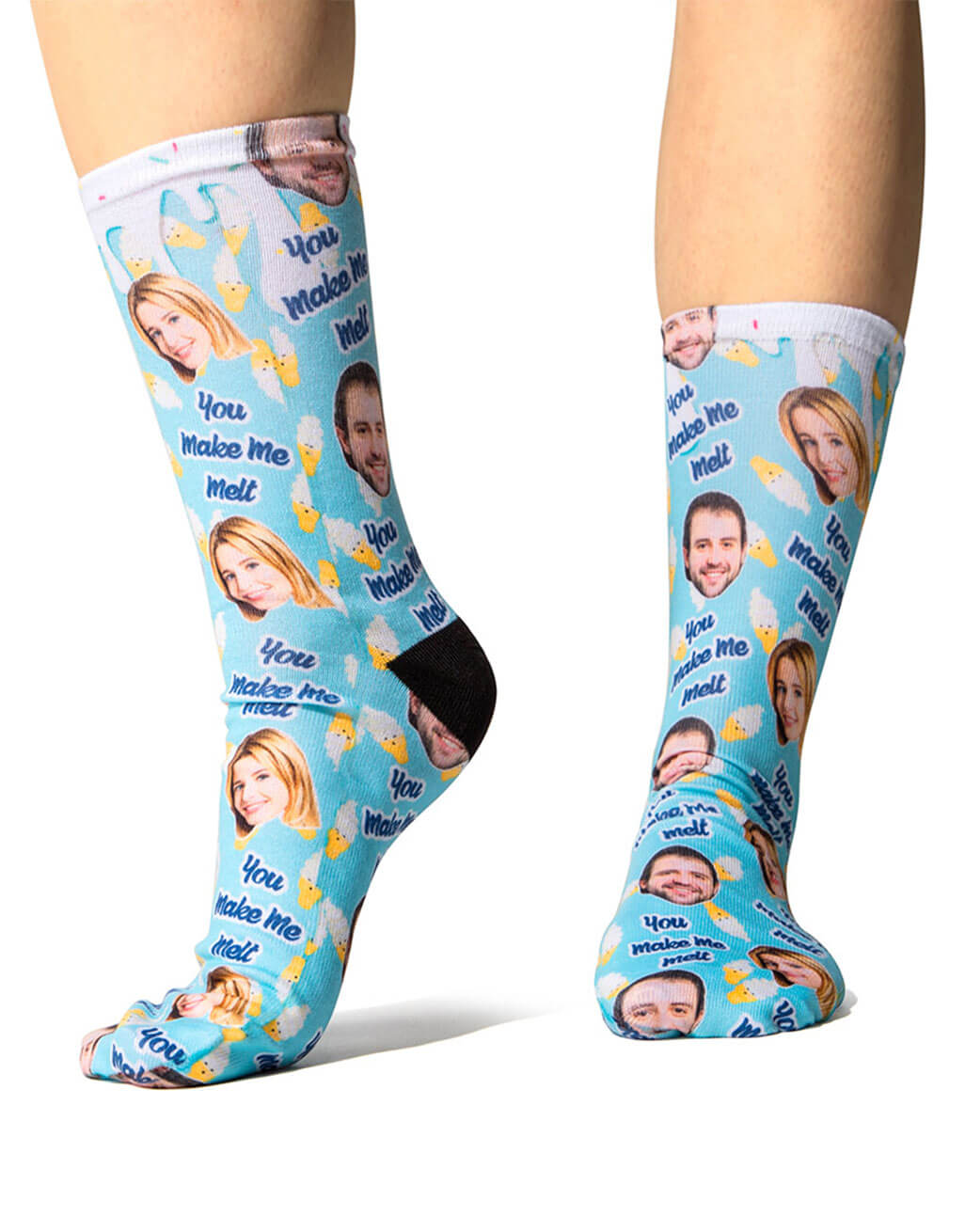 You Make Me Melt Custom Socks