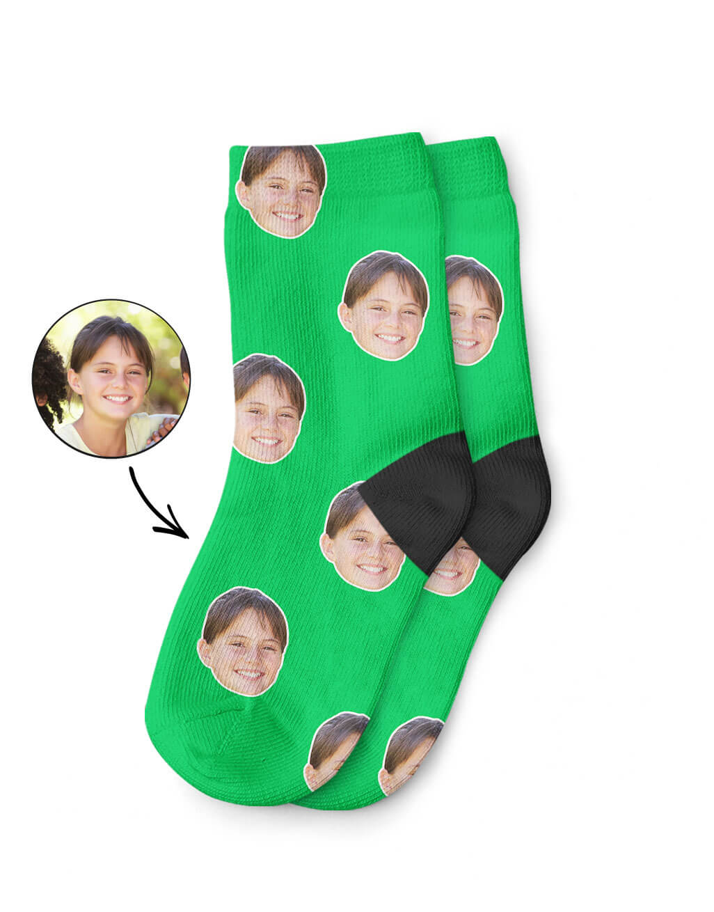 kids custom socks with photo on