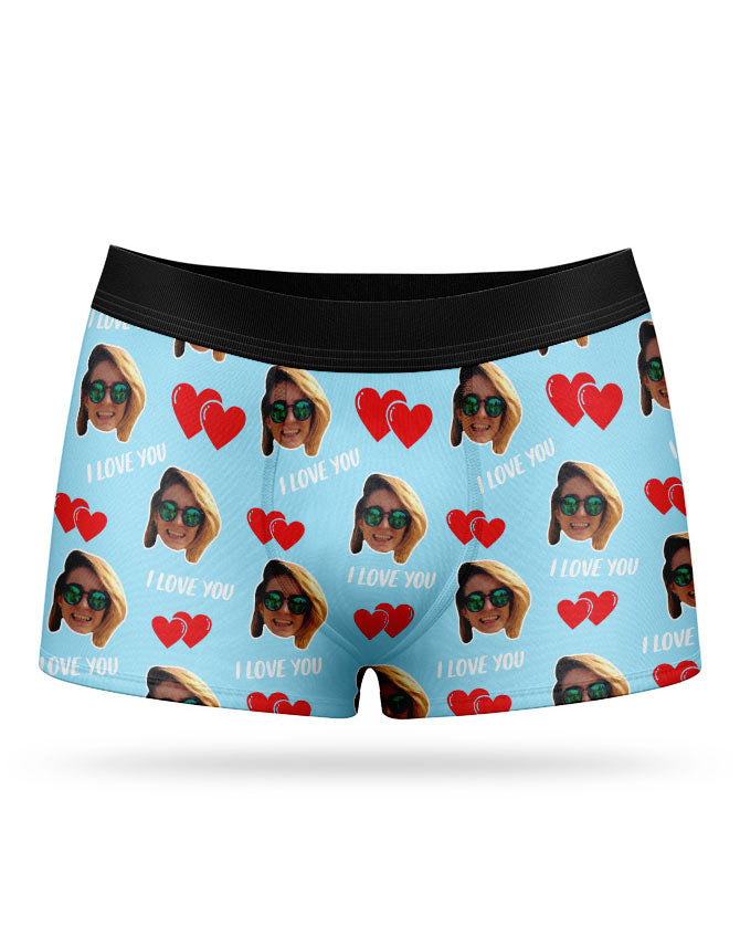 I Love you Valentines Custom Boxers