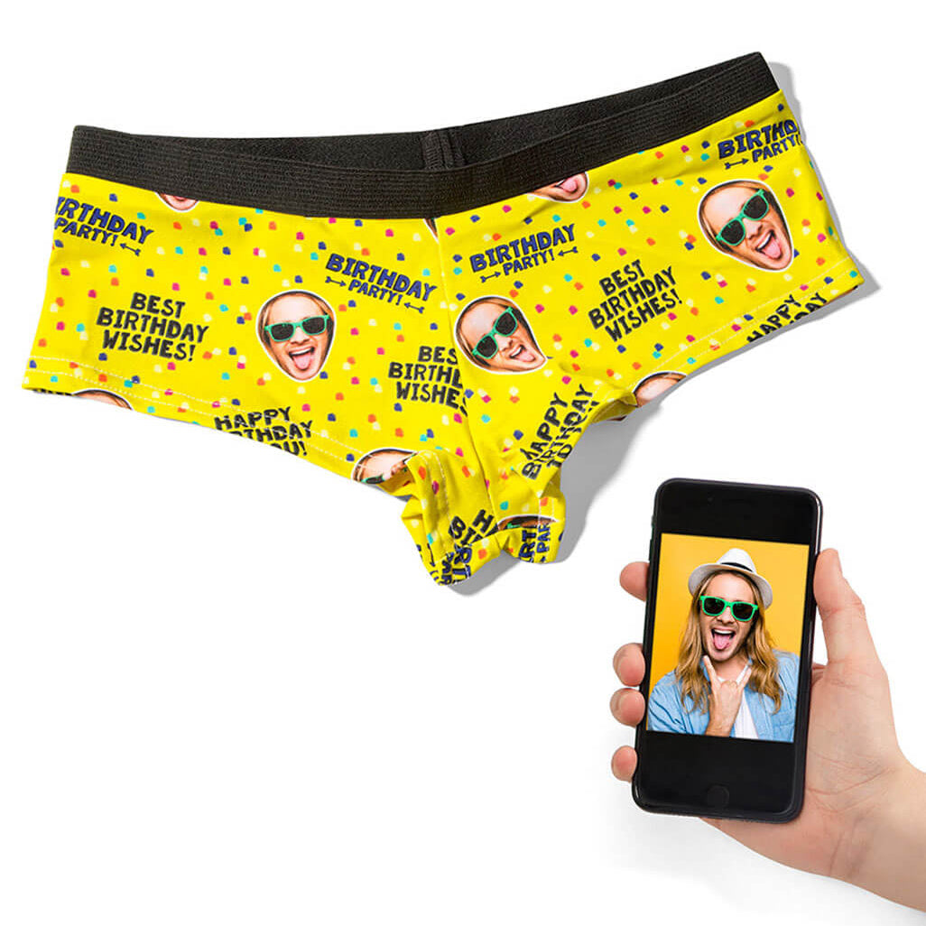 Birthday Wishes Face Custom Panties
