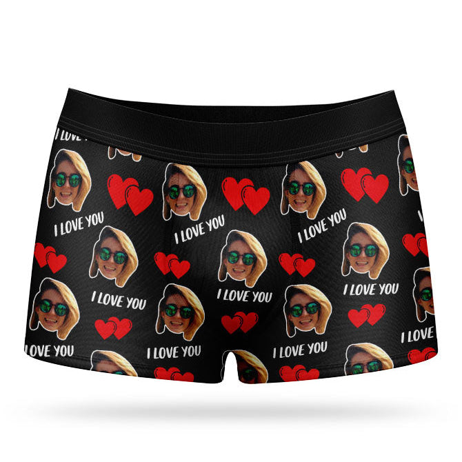 I Love you Valentines Custom Boxers