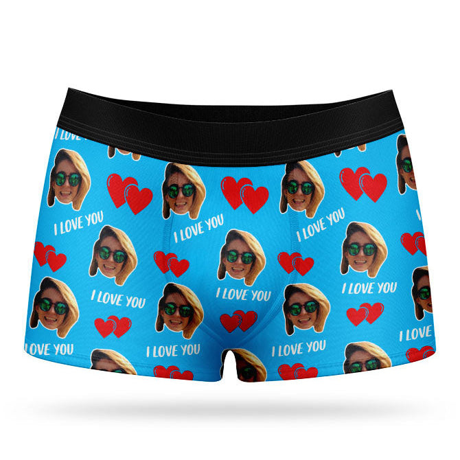I Love you Valentines Custom Boxers