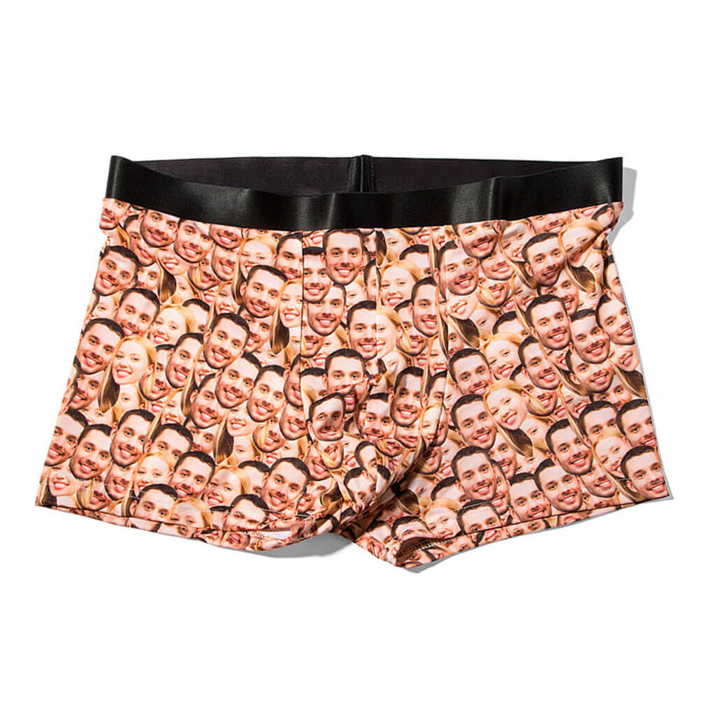 Couples Face Mash Custom Boxers