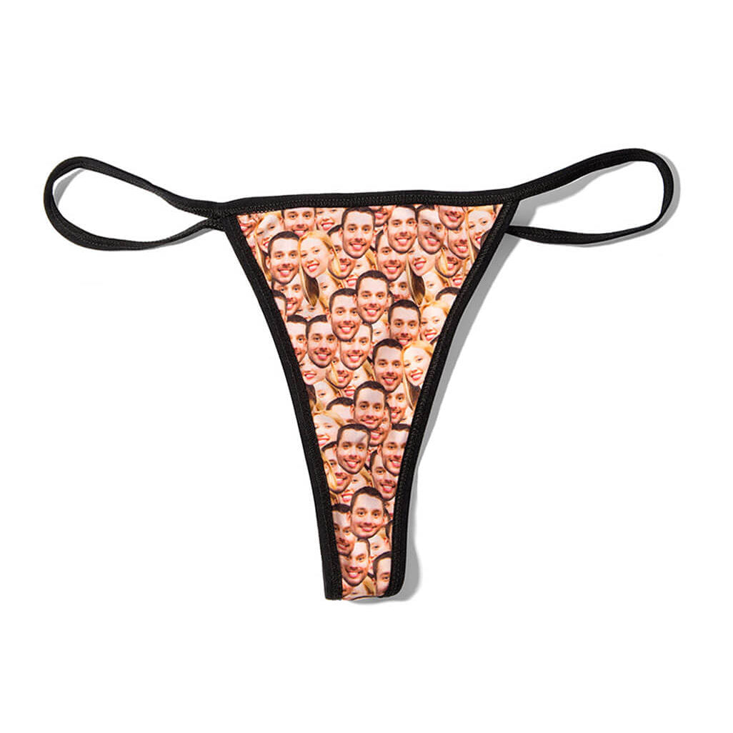 Couples Face Mash Custom Thong