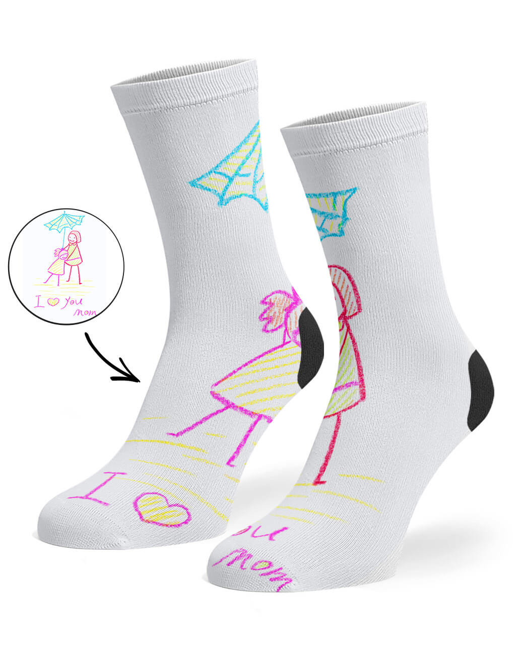 Draw Mommy Custom Socks