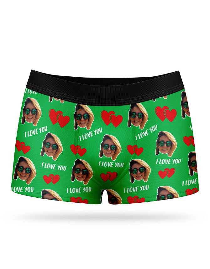 I Love you Valentines Custom Boxers